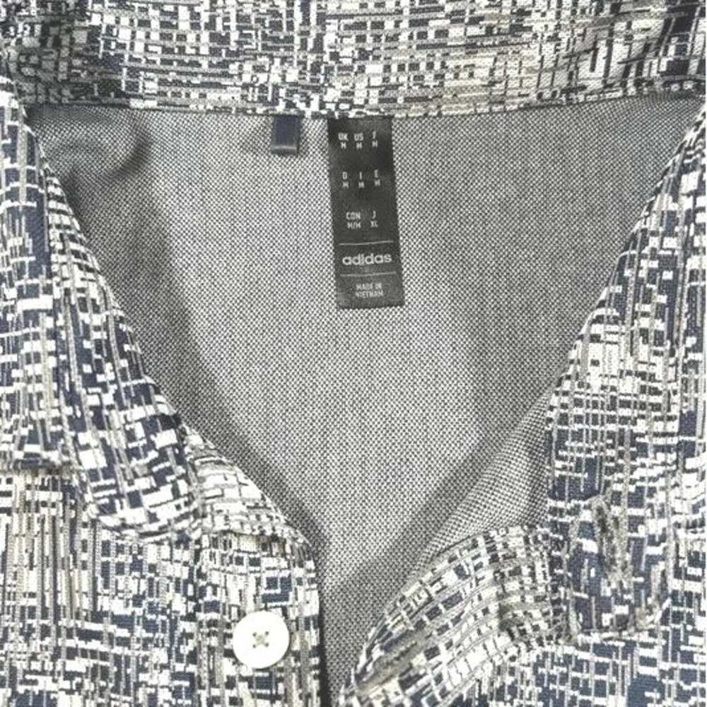 Adidas Ultimate365 Abstract Print Golf Polo‎ Grey Medium